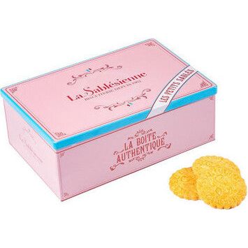 La Sablesienne  L'Authentique Plain Butter & Caramel Chip  Shortbreads in Metal Tin 300gr